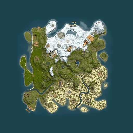 Rust map seed 1147414817, 4000x4000m top-down preview