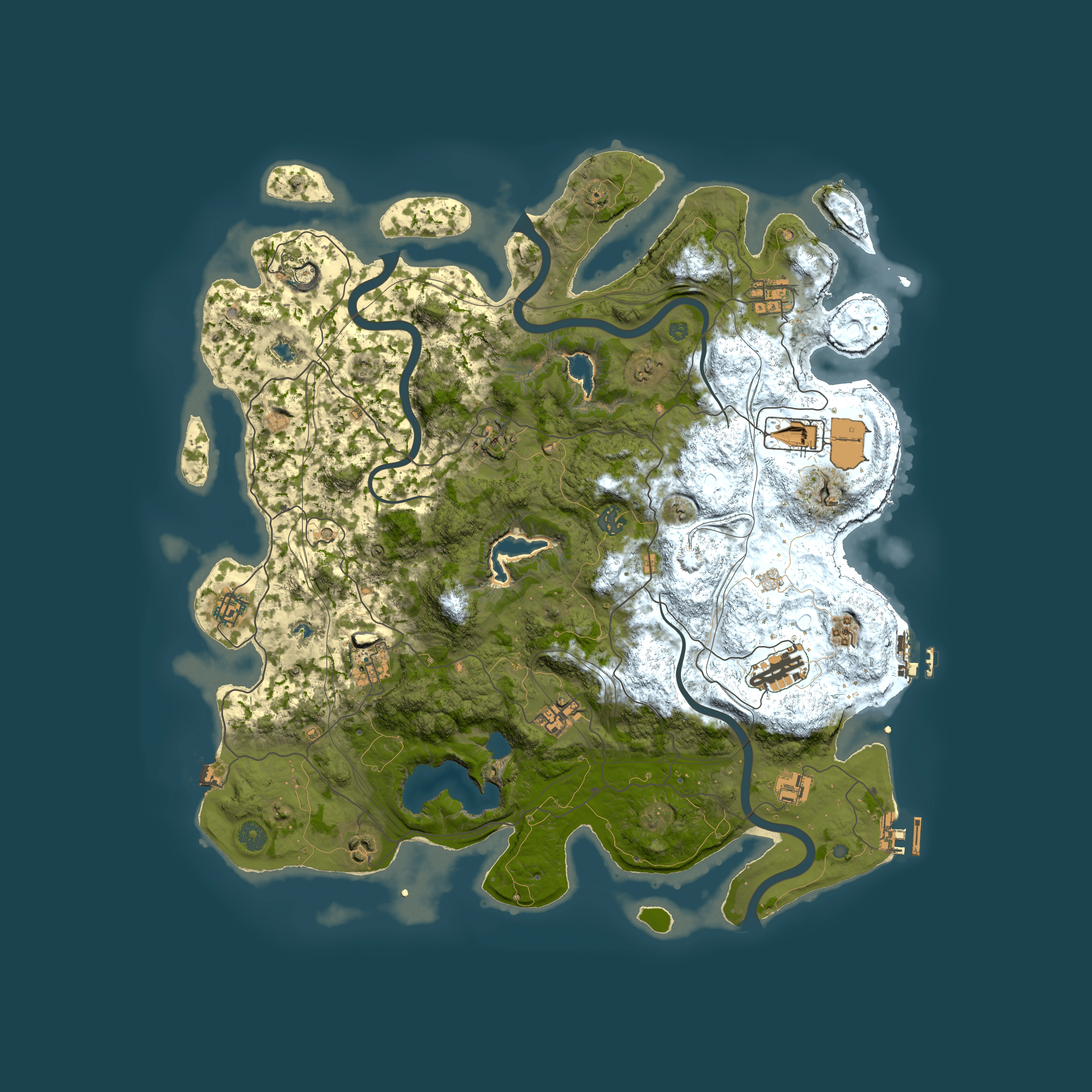 Full top-down render of Rust map seed 2118194641, 4500x4500m