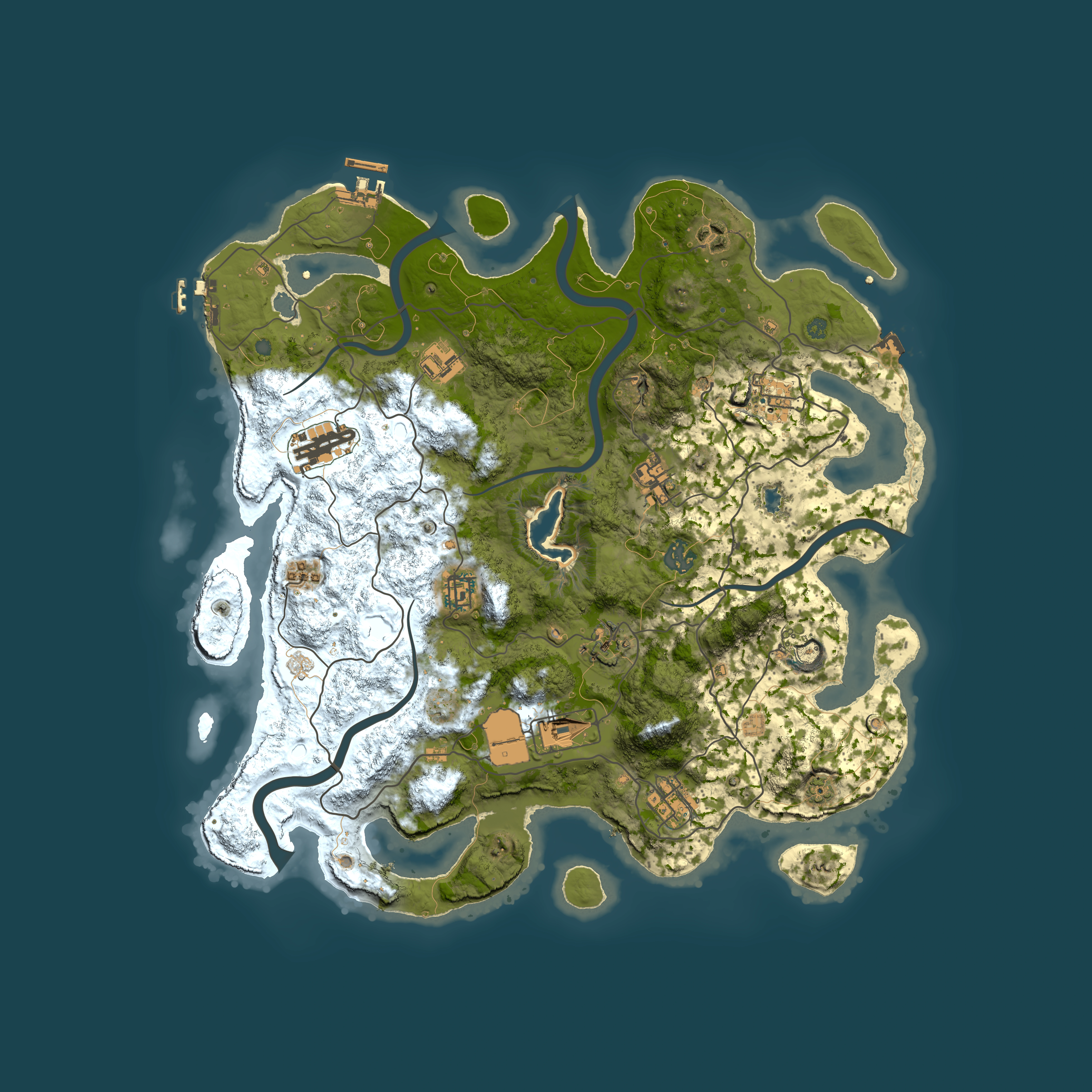 Full top-down render of Rust map seed 1311876652, 4000x4000m