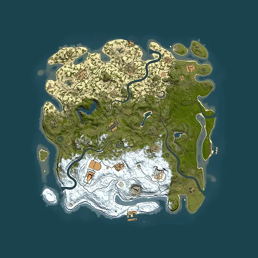 Rust map seed 1030373591, 4500x4500m top-down preview