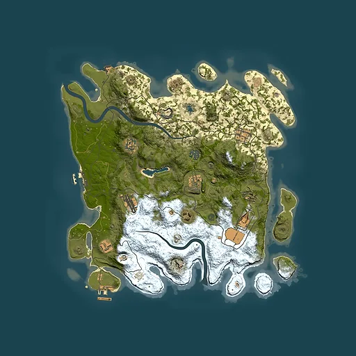 Rust map seed 36462712, 4000x4000m top-down preview