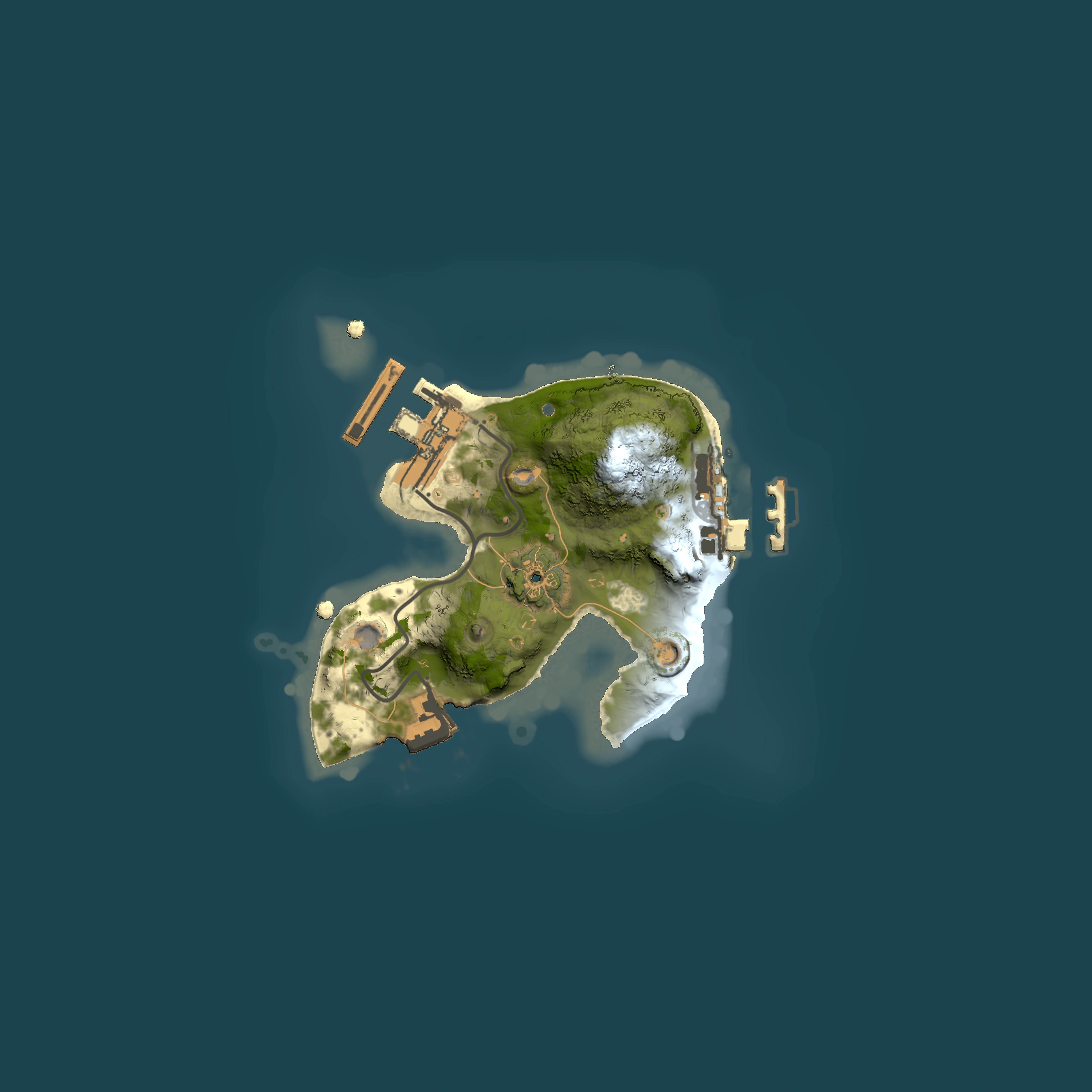 Full top-down render of Rust map seed 1352450265, 1500x1500m