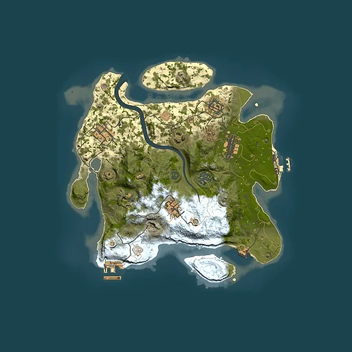 Rust map seed 1668598364, 3000x3000m top-down preview