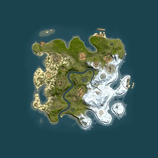 Rust map seed 1357527600, 3000x3000m top-down preview