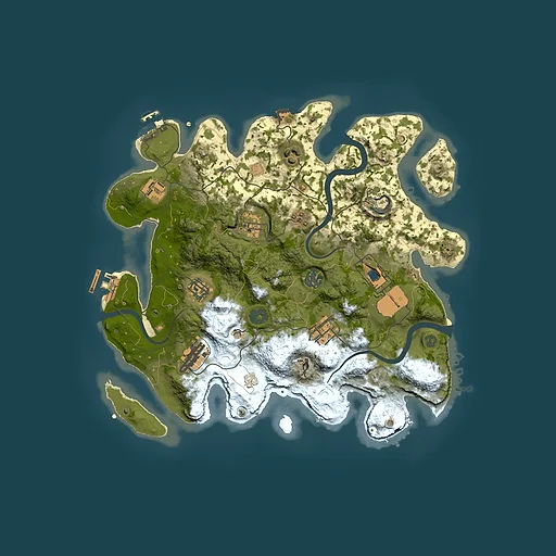 Rust map seed 5689051, 3500x3500m top-down preview