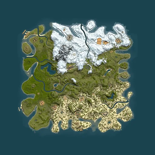 Rust map seed 827587746, 5000x5000m top-down preview