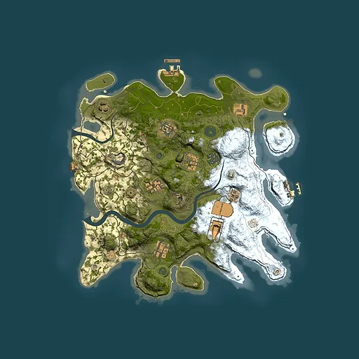 Rust map seed 1078493015, 3500x3500m top-down preview