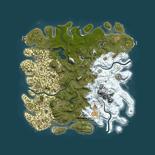 Rust map seed 313162160, 5000x5000m top-down preview