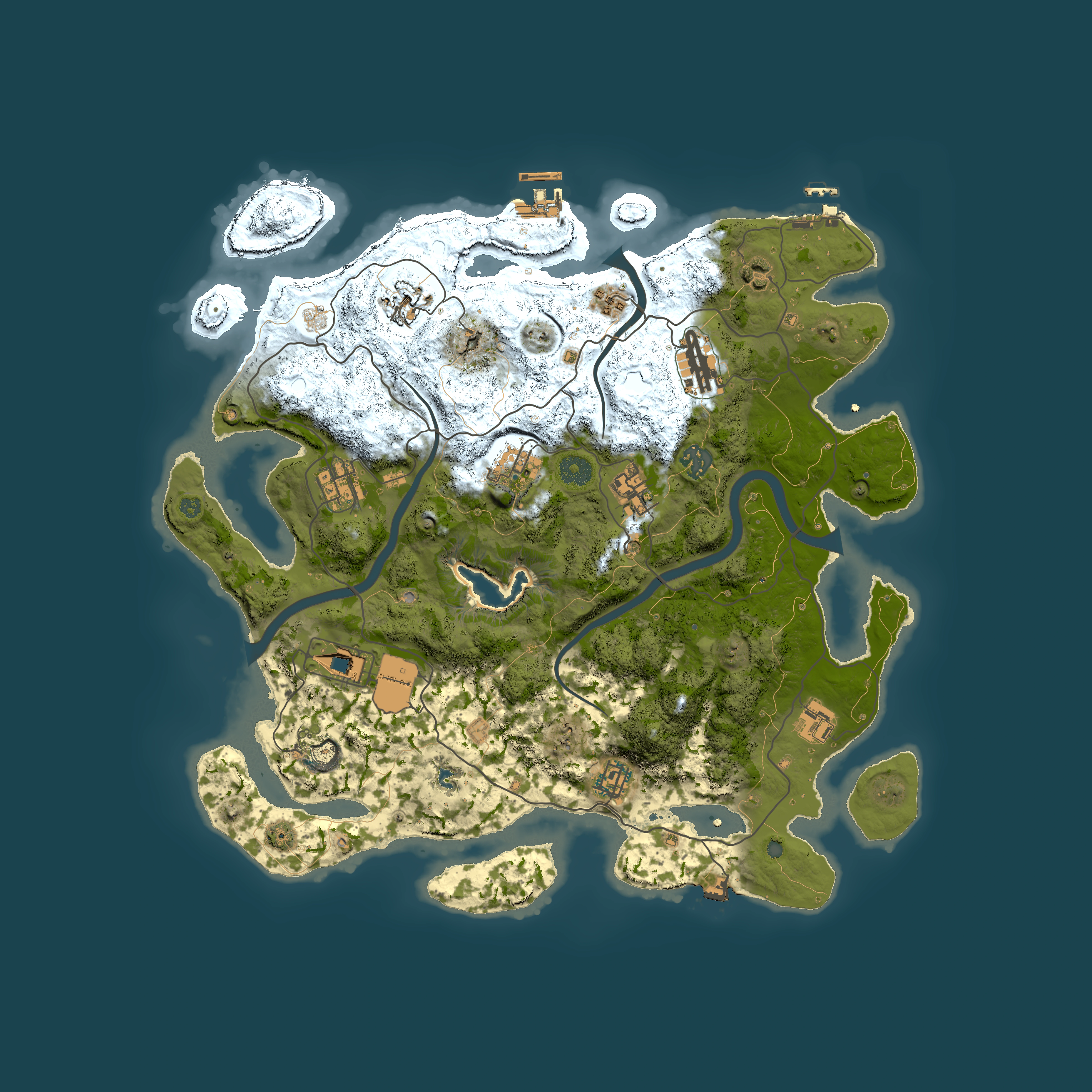 Full top-down render of Rust map seed 40131631, 4000x4000m
