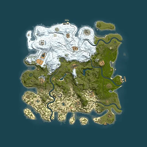 Rust map seed 983303806, 4500x4500m top-down preview