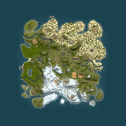 Rust map seed 464493719, 4000x4000m top-down preview