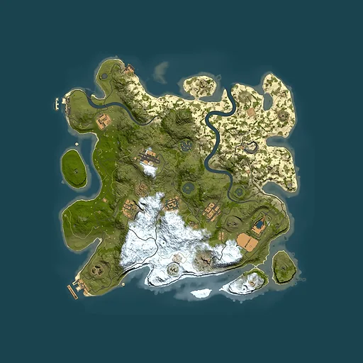 Rust map seed 1130438925, 3500x3500m top-down preview