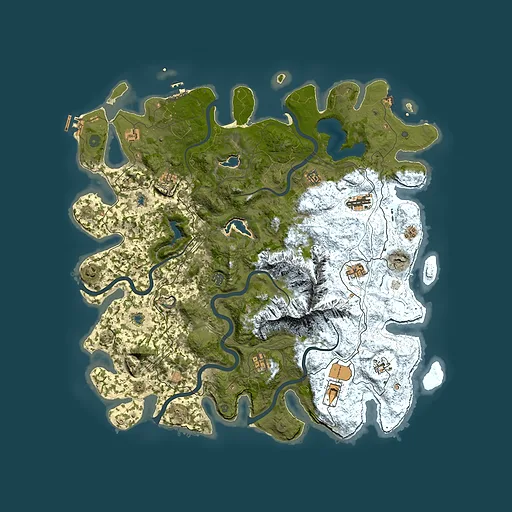 Rust map seed 59173020, 5000x5000m top-down preview