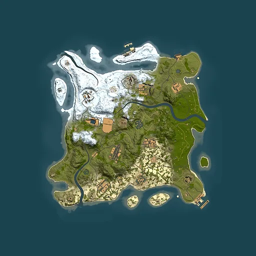 Rust map seed 833583214, 3500x3500m top-down preview