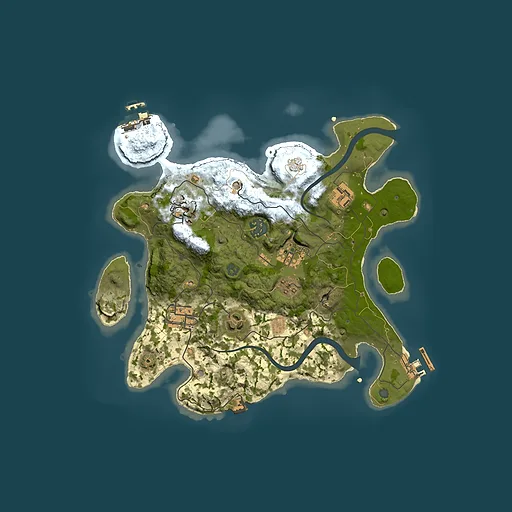 Rust map seed 2000853011, 3000x3000m top-down preview