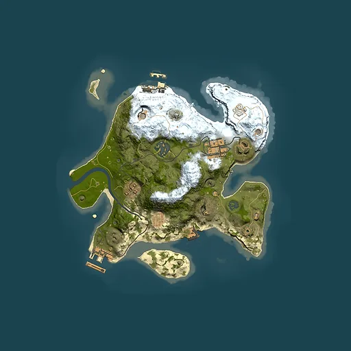 Rust map seed 748031818, 2500x2500m top-down preview