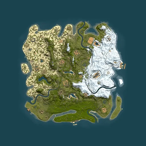 Rust map seed 556134107, 4500x4500m top-down preview