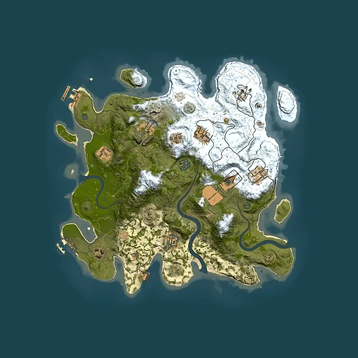 Rust map seed 1128041189, 3500x3500m top-down preview