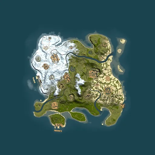 Rust map seed 1254663488, 3000x3000m top-down preview