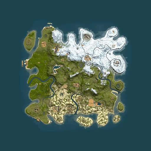 Rust map seed 439055731, 4000x4000m top-down preview