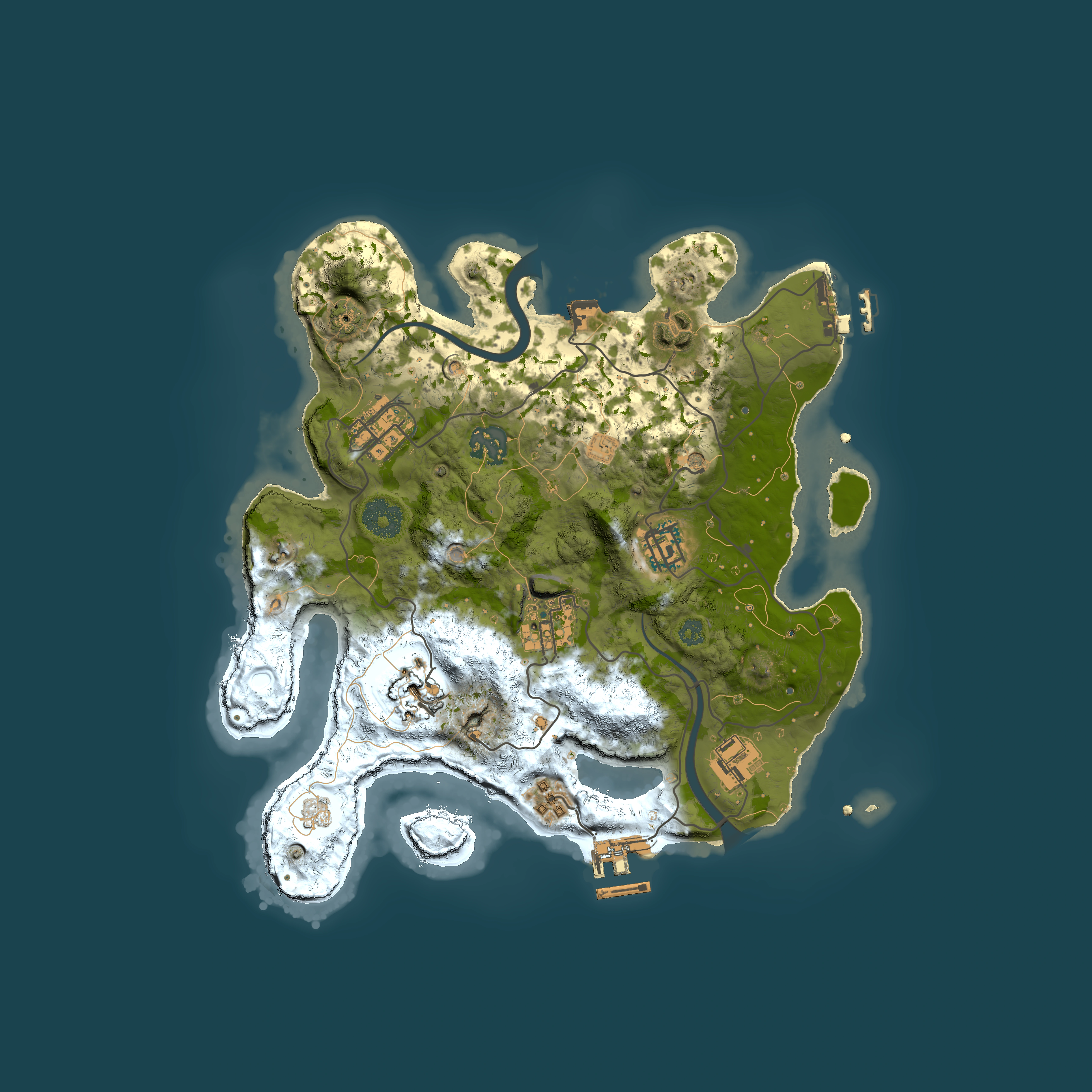 Full top-down render of Rust map seed 417621370, 3000x3000m