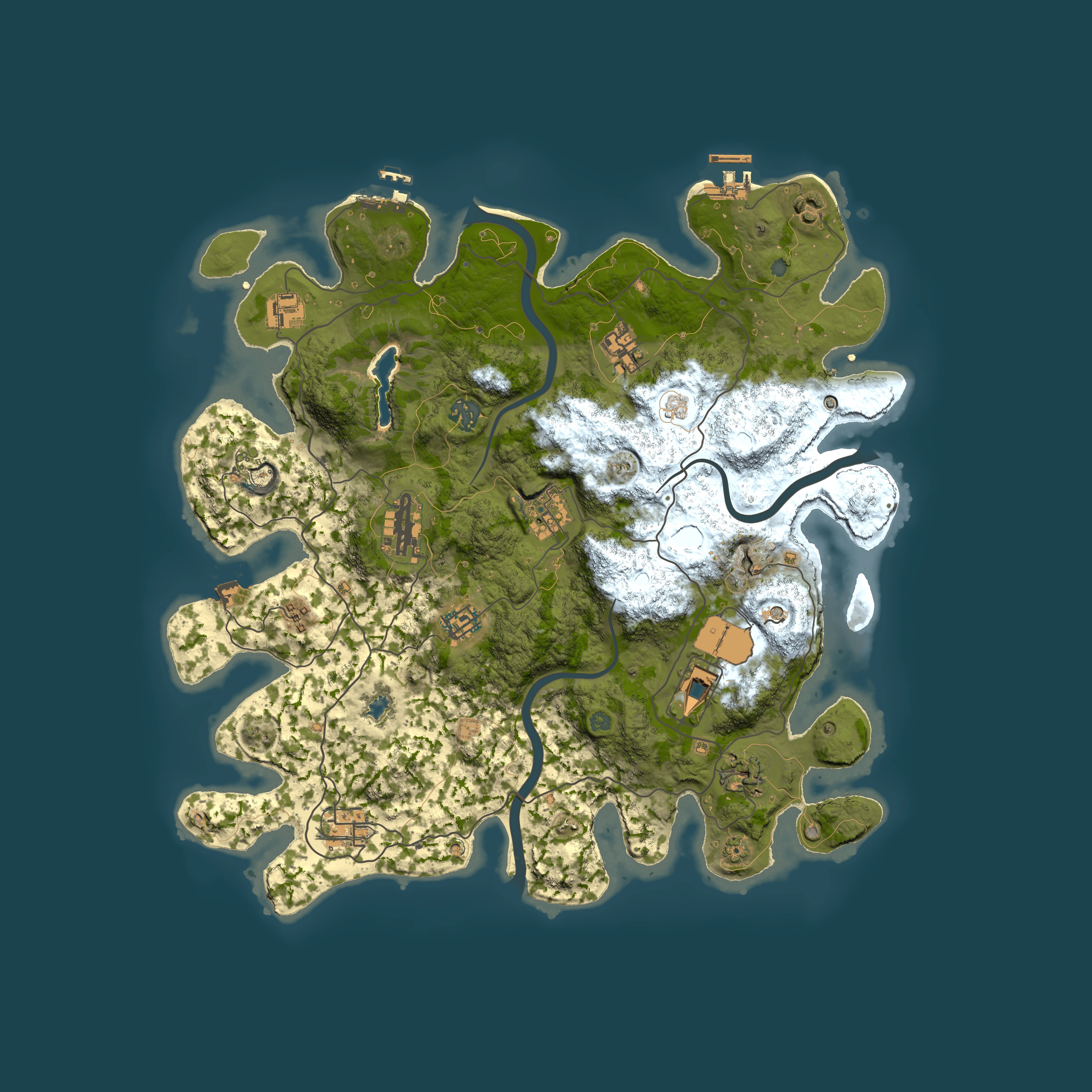 Full top-down render of Rust map seed 353328144, 4000x4000m