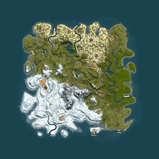 Rust map seed 995259957, 5000x5000m top-down preview