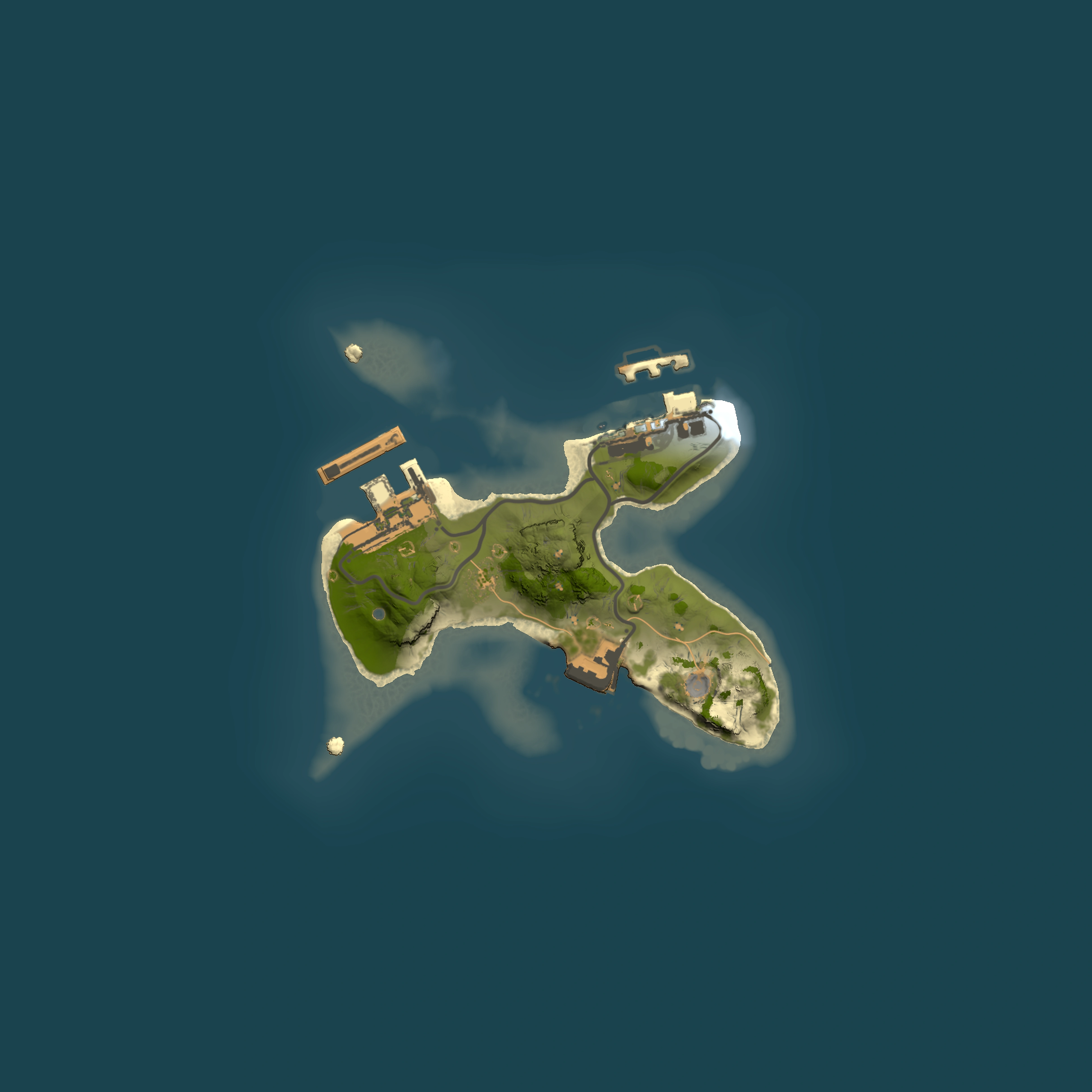 Full top-down render of Rust map seed 985589518, 1500x1500m