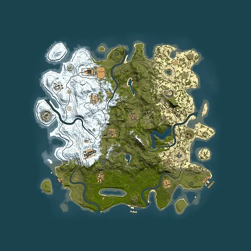 Rust map seed 1345832749, 4500x4500m top-down preview