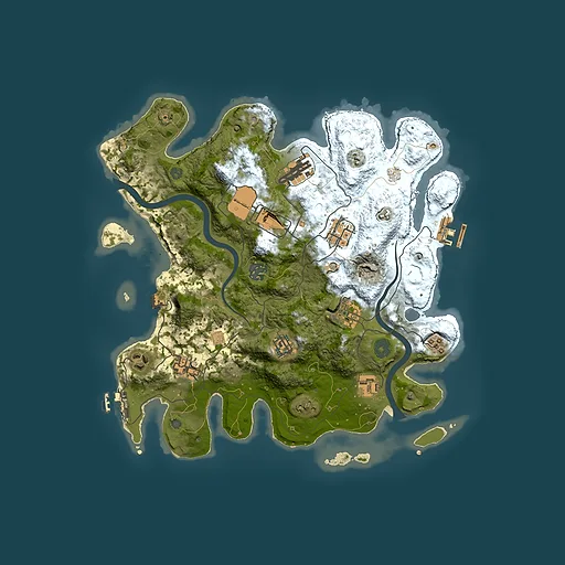 Rust map seed 298366263, 3500x3500m top-down preview
