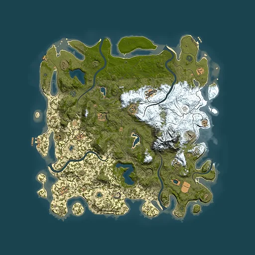 Rust map seed 2140078488, 5000x5000m top-down preview