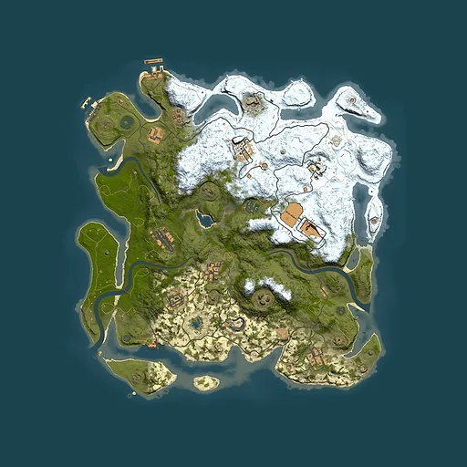 Rust map seed 1403355975, 4000x4000m top-down preview