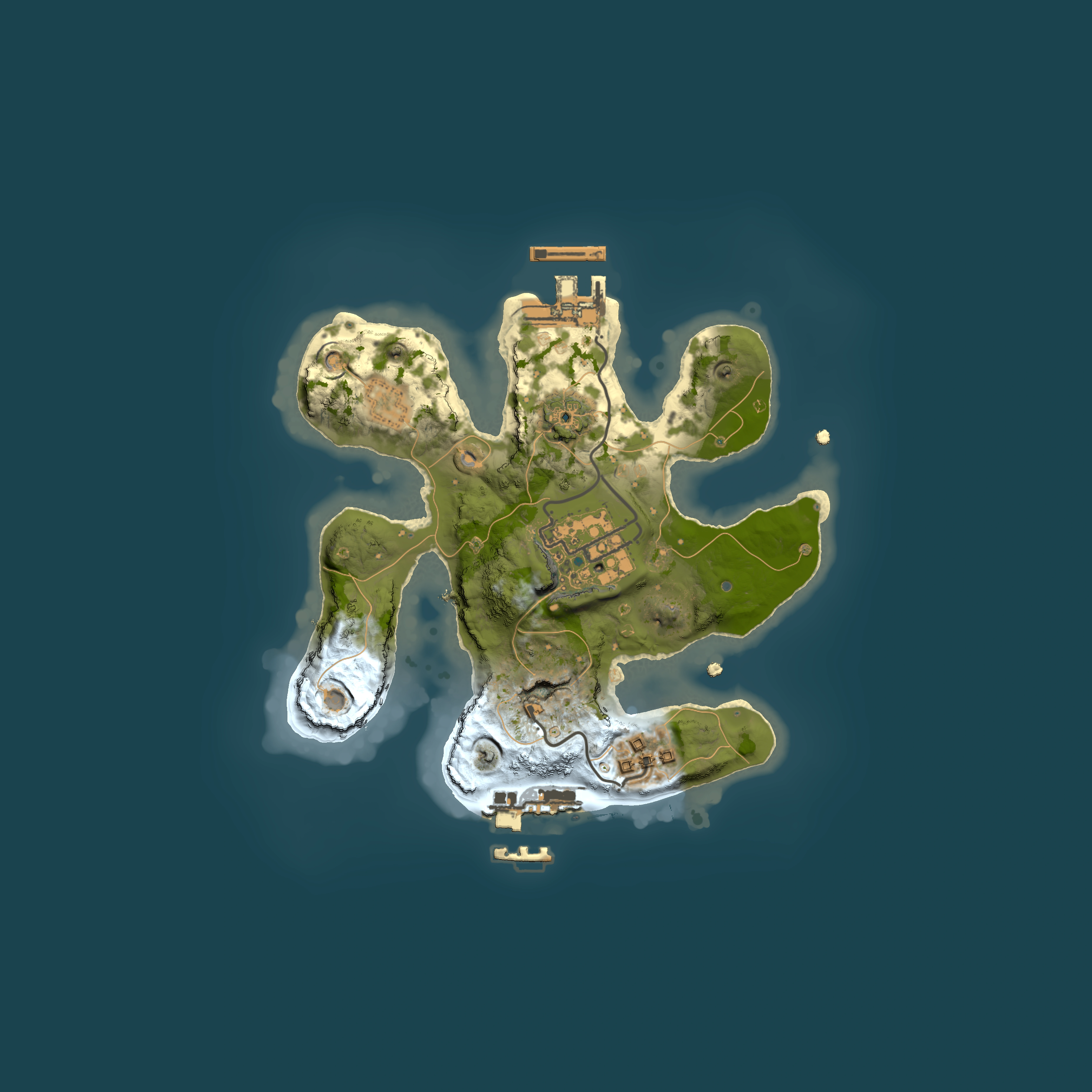 Full top-down render of Rust map seed 485839222, 2000x2000m