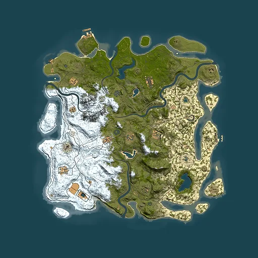 Rust map seed 933034099, 5000x5000m top-down preview