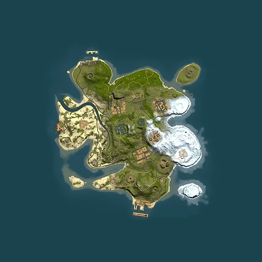 Rust map seed 708426050, 2500x2500m top-down preview