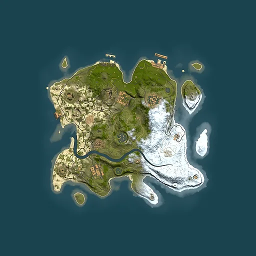 Rust map seed 51388563, 3000x3000m top-down preview