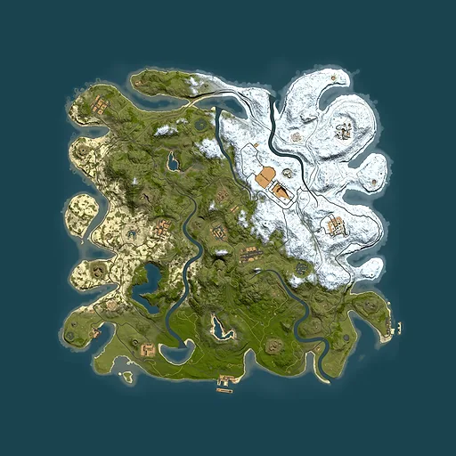 Rust map seed 2020296129, 4500x4500m top-down preview