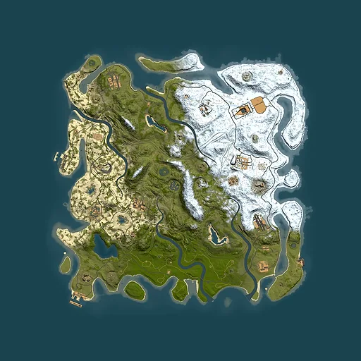Rust map seed 1001215767, 4500x4500m top-down preview