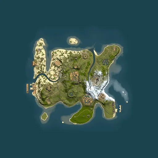 Rust map seed 642663333, 2500x2500m top-down preview