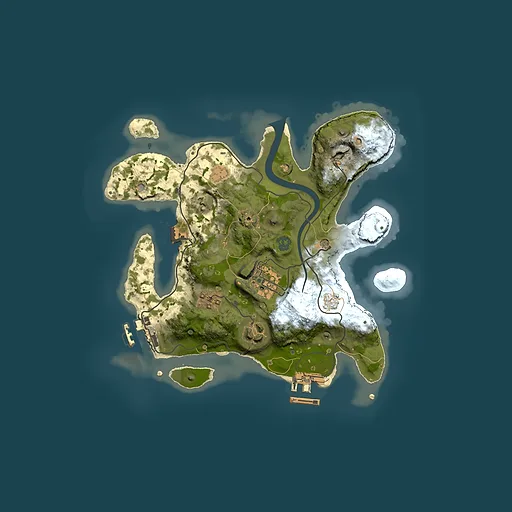Rust map seed 564091376, 2500x2500m top-down preview