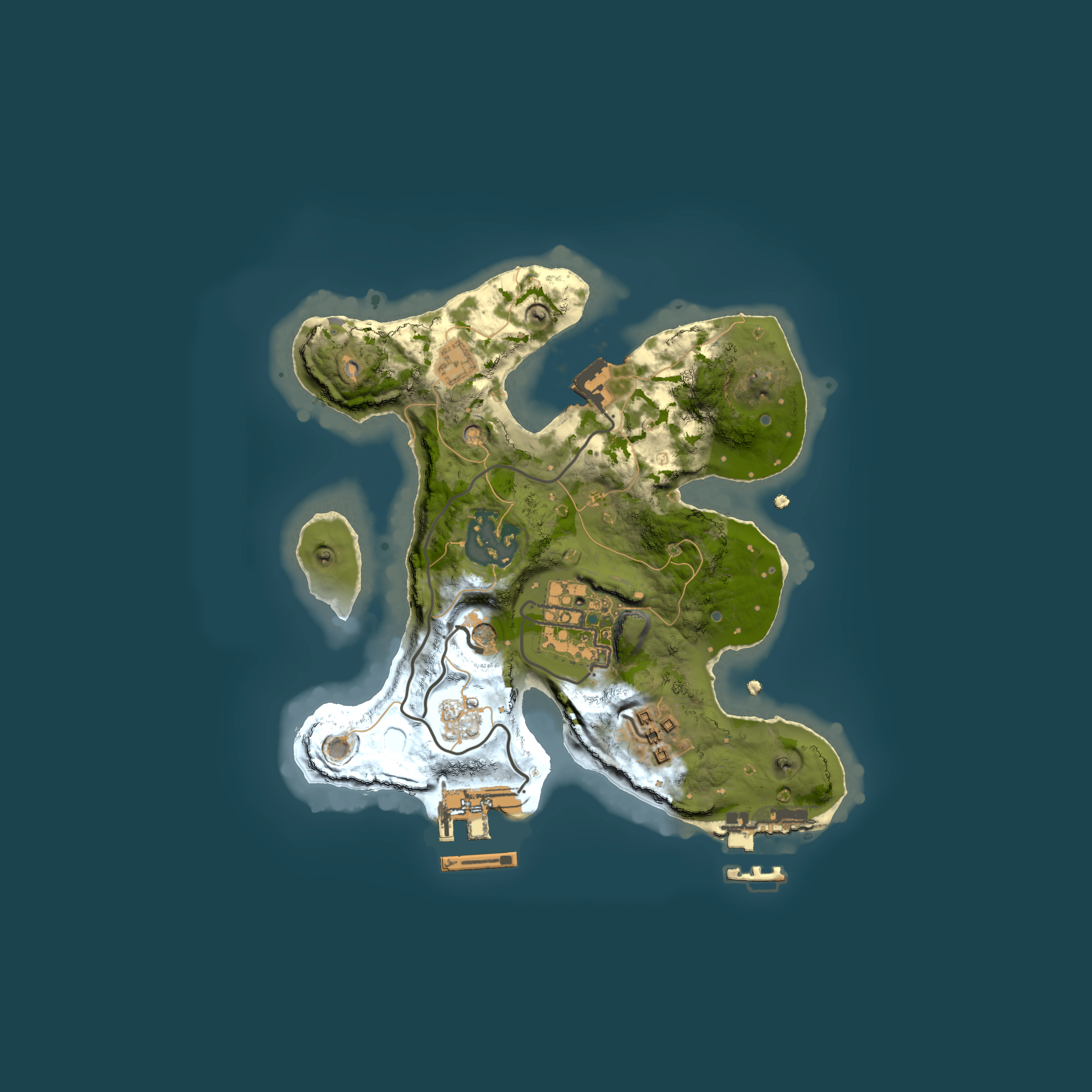Full top-down render of Rust map seed 1649966155, 2000x2000m