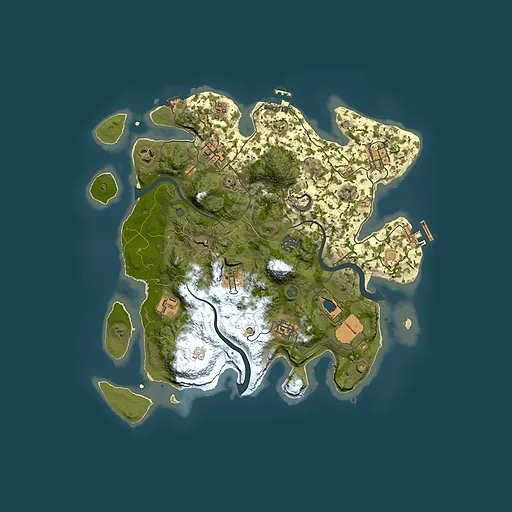 Rust map seed 2092062937, 3500x3500m top-down preview