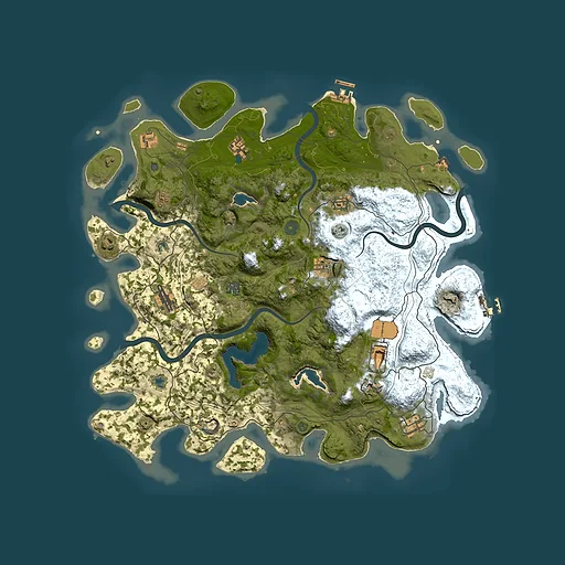 Rust map seed 197065598, 4500x4500m top-down preview