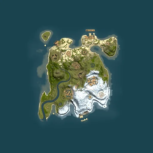 Rust map seed 1819163321, 2500x2500m top-down preview