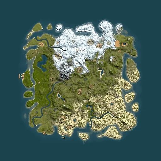 Rust map seed 117110980, 5000x5000m top-down preview