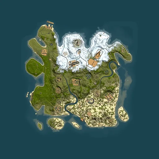 Rust map seed 1570902600, 3500x3500m top-down preview