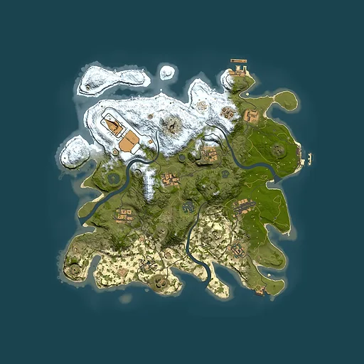 Rust map seed 352695294, 3500x3500m top-down preview