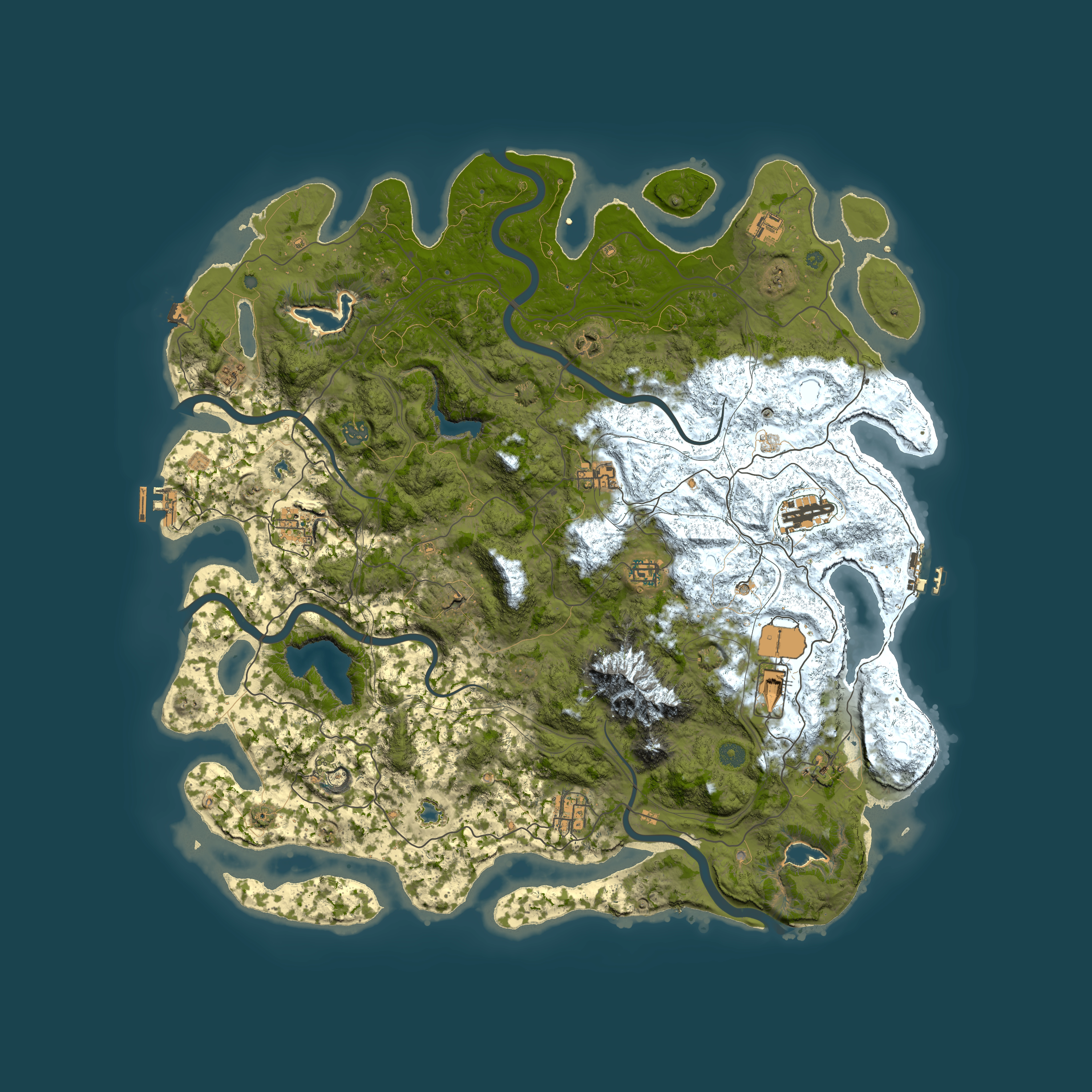 Full top-down render of Rust map seed 1549006166, 5000x5000m