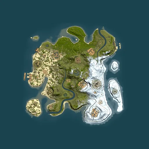 Rust map seed 69213646, 3000x3000m top-down preview