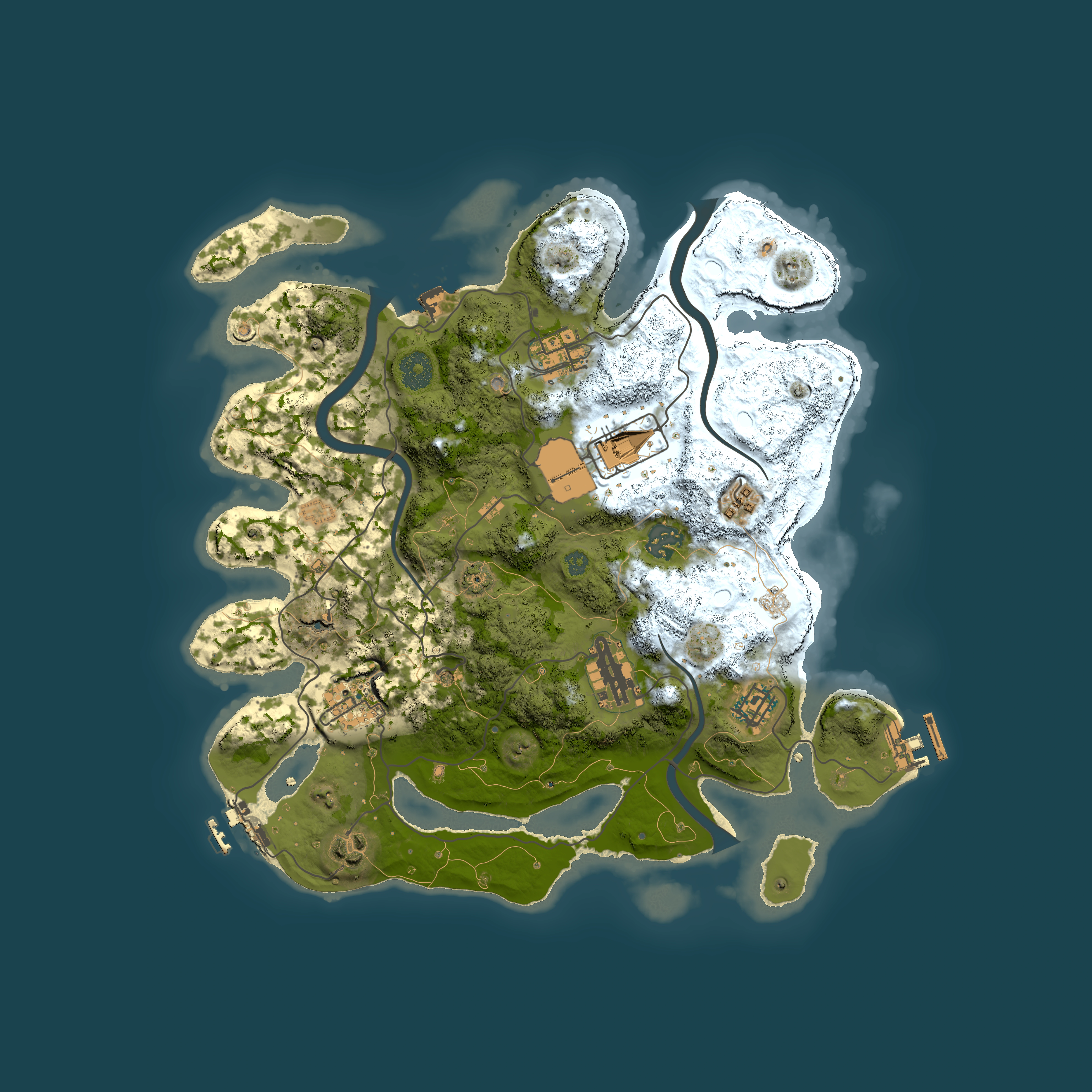 Full top-down render of Rust map seed 712629576, 3500x3500m
